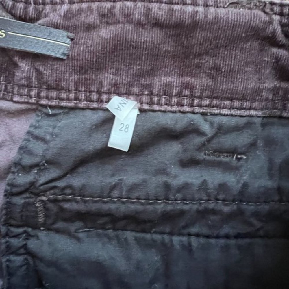 Jordan Louis Corduroy Utility Pants Women 28 burgundy purple Cargo - Picture 7 of 8